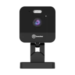 Top perspective of the WiFi Cube Camera showing the minimalist cube form and microphone positioning.