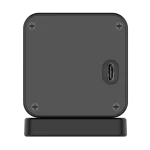 Top perspective of the WiFi Cube Camera showing the minimalist cube form and microphone positioning.