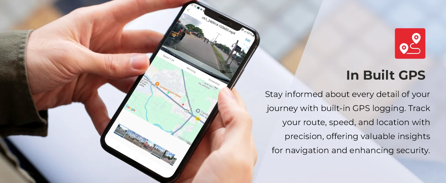 Dash camera with Built GPS
