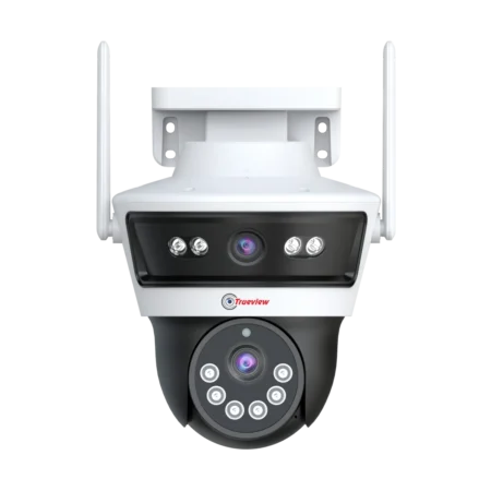 Close-up of WiFi dome camera lens with 2MP resolution for crystal-clear HD video capture.