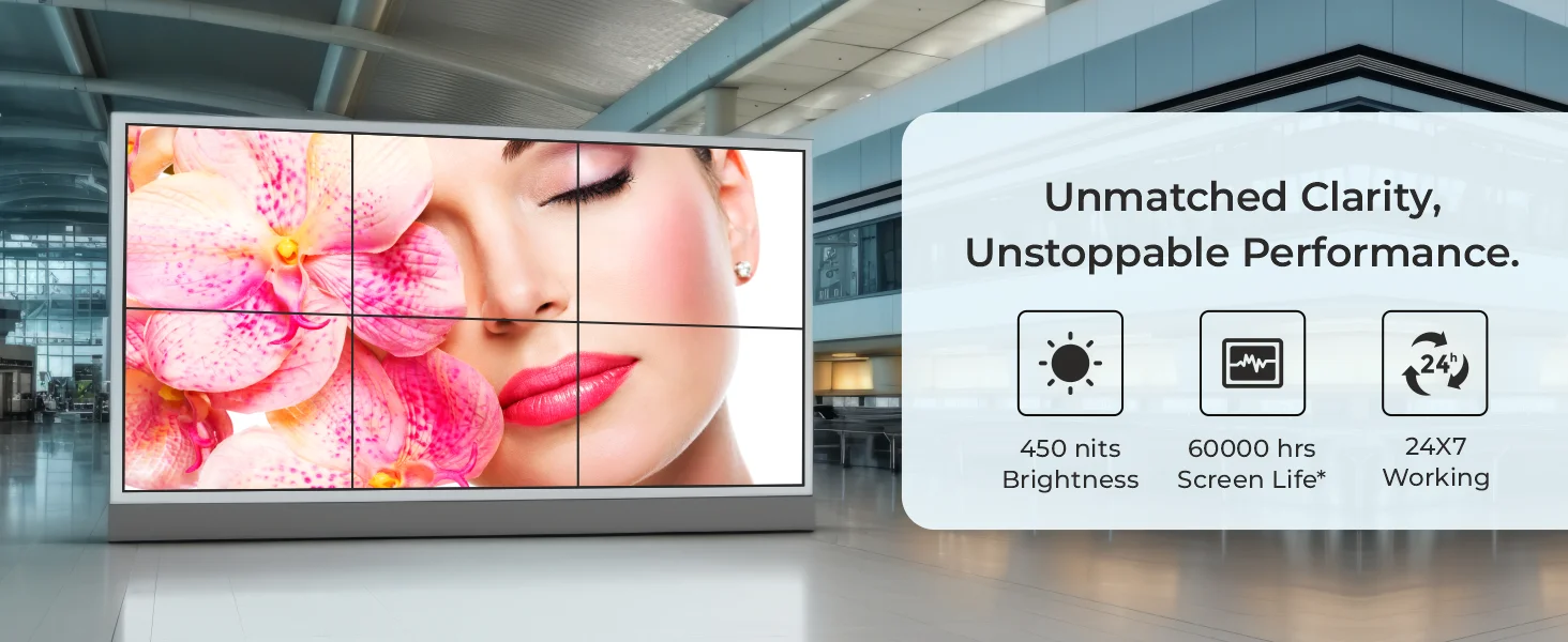 55 Inch Video Wall Monitor 0.8mm 3 Video Wall Monitor A 01