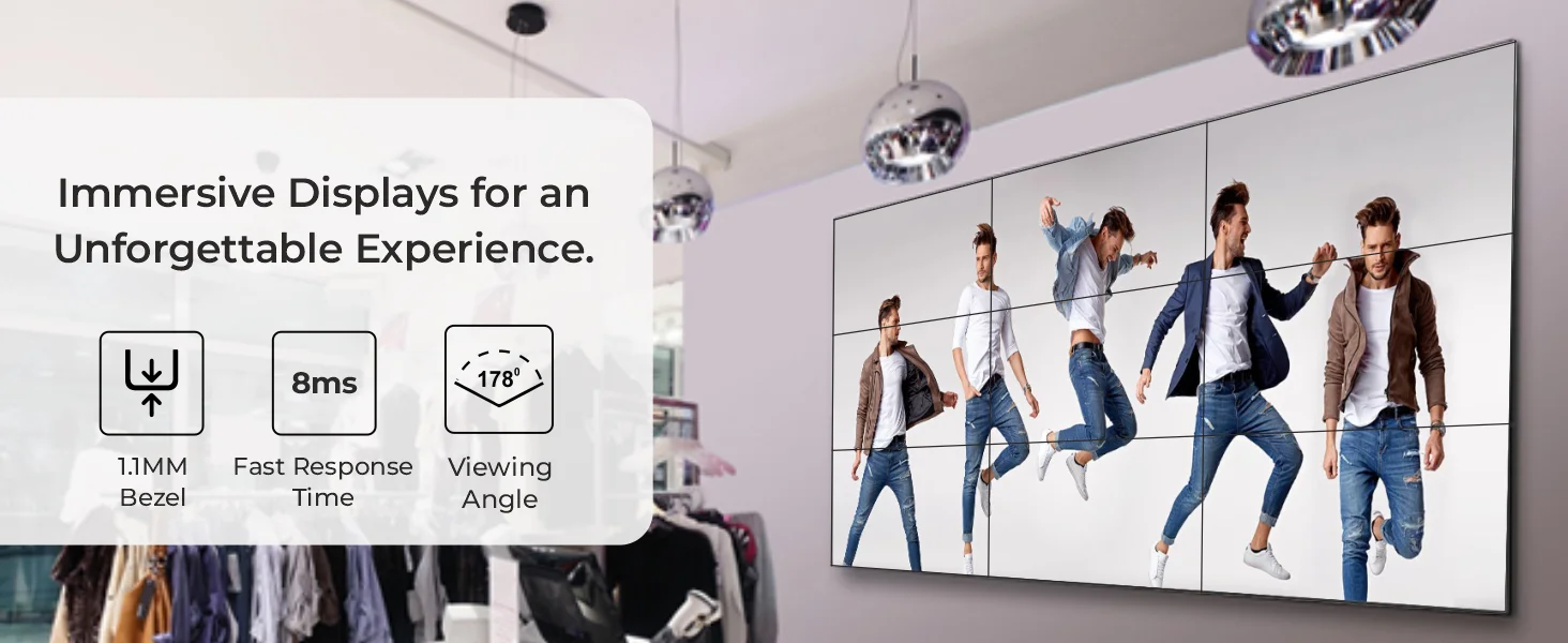 55 Inch Video Wall Monitor 0.8mm 4 Video Wall Monitor A 02